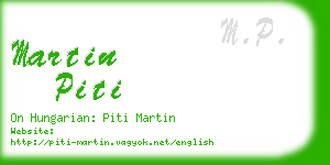 martin piti business card